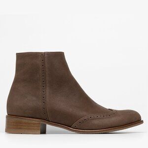 JuliaBo's Classon - Women's Ankle Boots, Brown Ankle Boots with zipper, EU 41